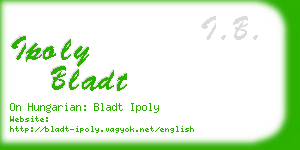 ipoly bladt business card